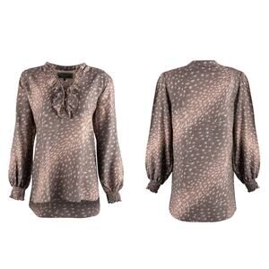 Double D Ranch Winter Ruffle Neck Blouse